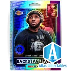 2019-20 Hoops Premium Stock #7 Lebron James holo Backstage Pass Silver Prizm SP
